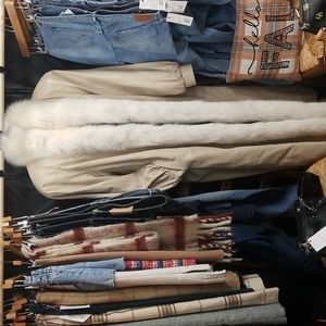 New leather fox coat